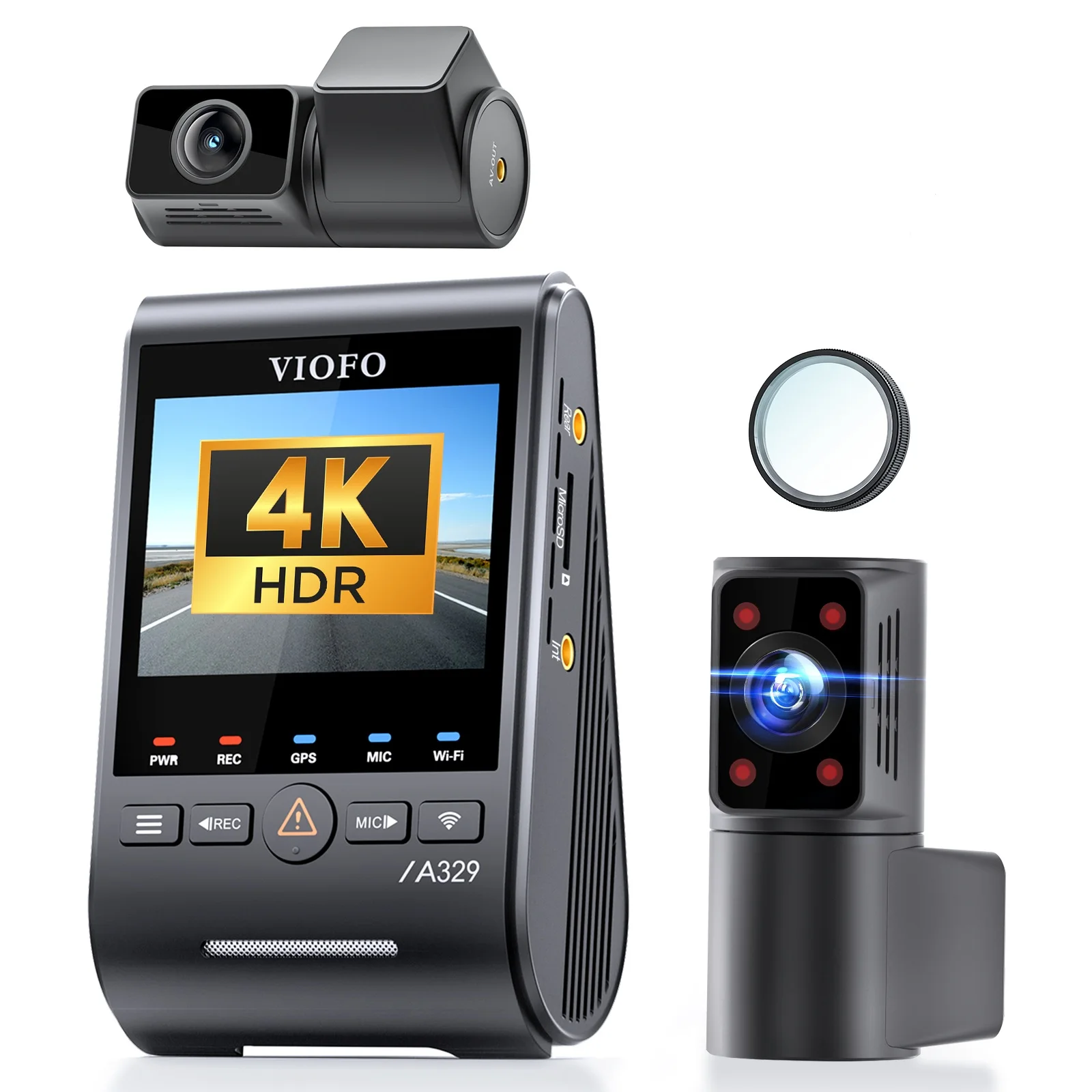 【¥66,434】VIOFO A329S 3カメラドラレコ 4K＋2K＋2K SSD対応 SDなし 特別割引-アリエク特価アラート