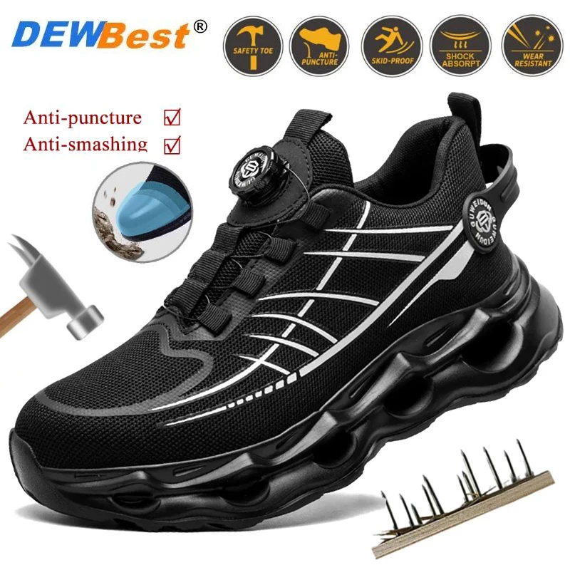 Summer Comfortable, Durable Work Shoes: Lightweight, Soft-Soled, Impact-Resistant, and Puncture-Resistant Safety Shoes