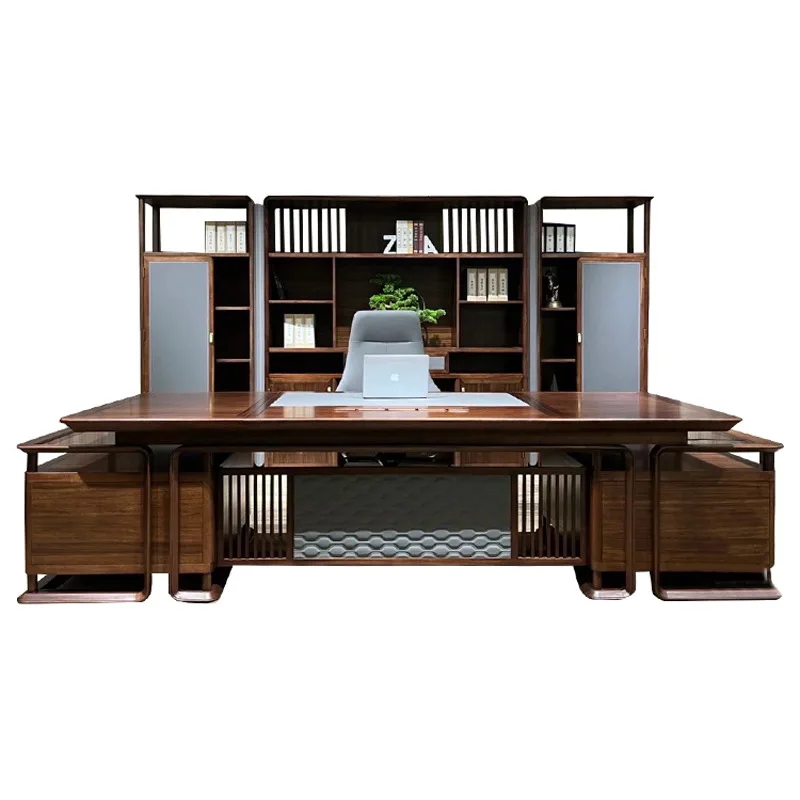 

Modern ash wood solid wood desk bookcase sofa tea table chair