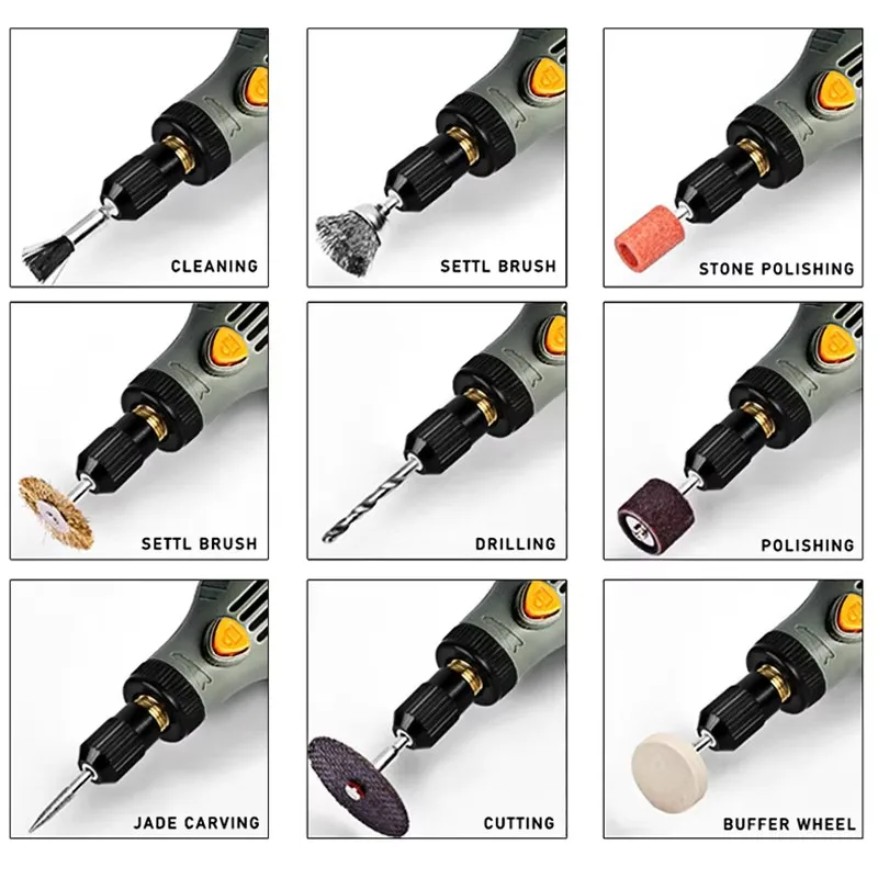 10W USB Mini Wireless Drill Set Cordless Rotary Tool Dremel DIY Mini Drill Engraving Pen Electric 3 Speed 9000r-20000r/min