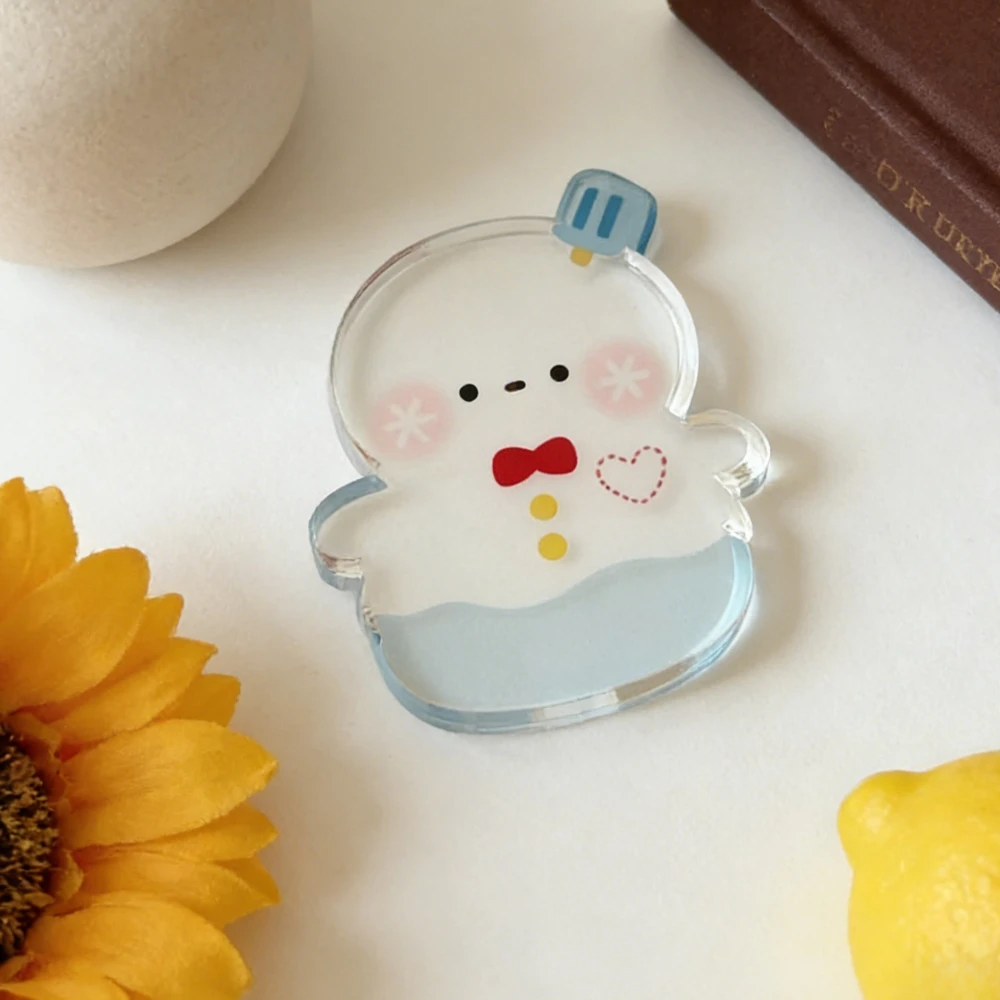 Hhomemade Cute Snowman Peripheral Decoration New High Appearance Creative Personality Acrylic Thickened Mahjong Stand Decorative