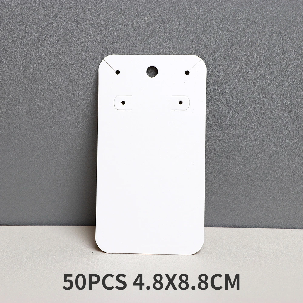 50PCS White & Black Necklace Holder Cards