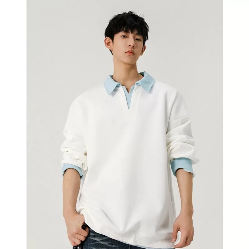 

Мужские худи без капюшона, цельные, двусторонние, с контрастными вставками, из денима и вафельной ткани, функциональные, в стиле BF, для лета и весны