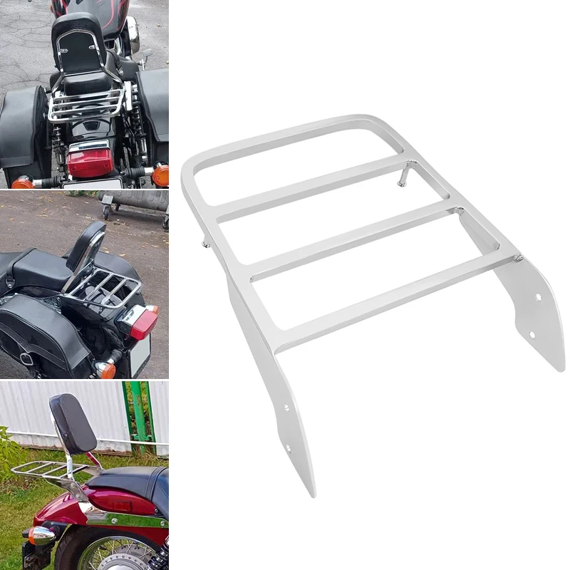 

Motorcycle Chrome Rack Luggage Rack Carrier Rear Support For Honda Shadow Spirit VT750DC VT400 VT600 VT1100 VF250 VF750