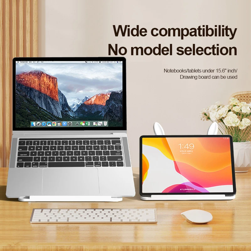 Dudukan Riser Laptop Lipat Baru 8 Derajat 360 °   Braket Tablet ABS Dapat Disesuaikan Tempat Notebook Rak Pendingin Anti Selip