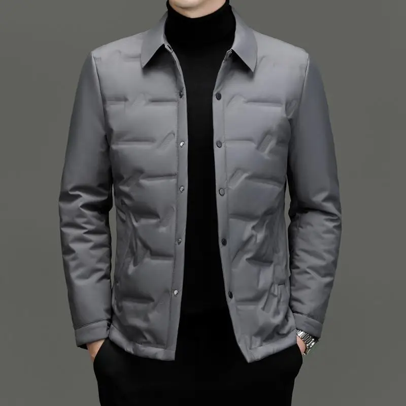 Men's Down Blazer 2024 Men Winter Warm Down Suit Jacket Business High Quality Thick Warm Casual Jackets