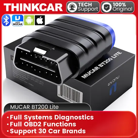 MUCAR BT200 Lite obd obd2 스캐너 모든 시스템 진단 자동 vin 스캔 도구 전체 obd2 기능 체크 엔진 자동 코드 리더