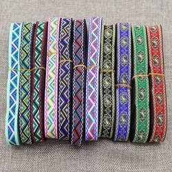 7 Yards Woven Jacquard Ribbon Vintage Ethnic Embroidery Lace Ribbon For Bag Curtain Clothing Accessory