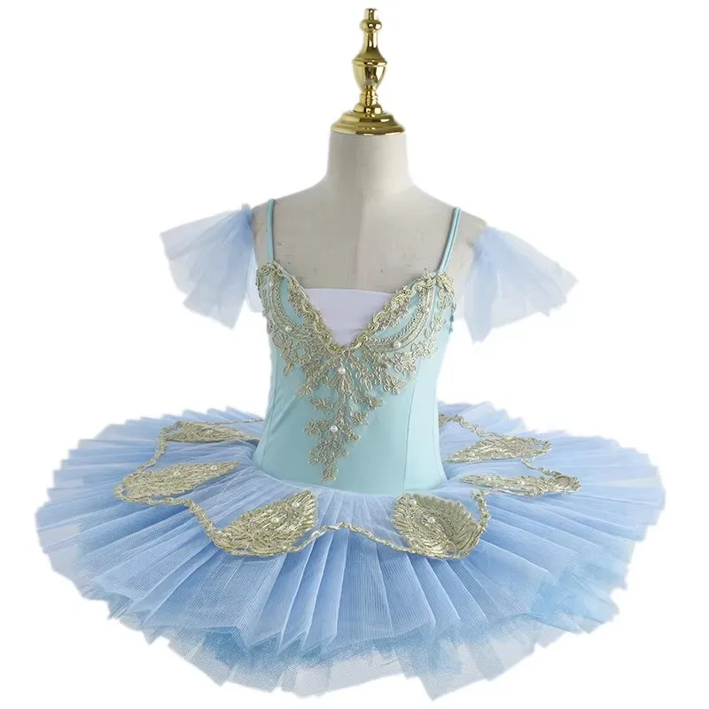 새로운 화이트 스완 레이크 발레 드레스 어린이 발레리나 드레스 소녀 전문 공연 투투 드레스 키즈 댄스웨어