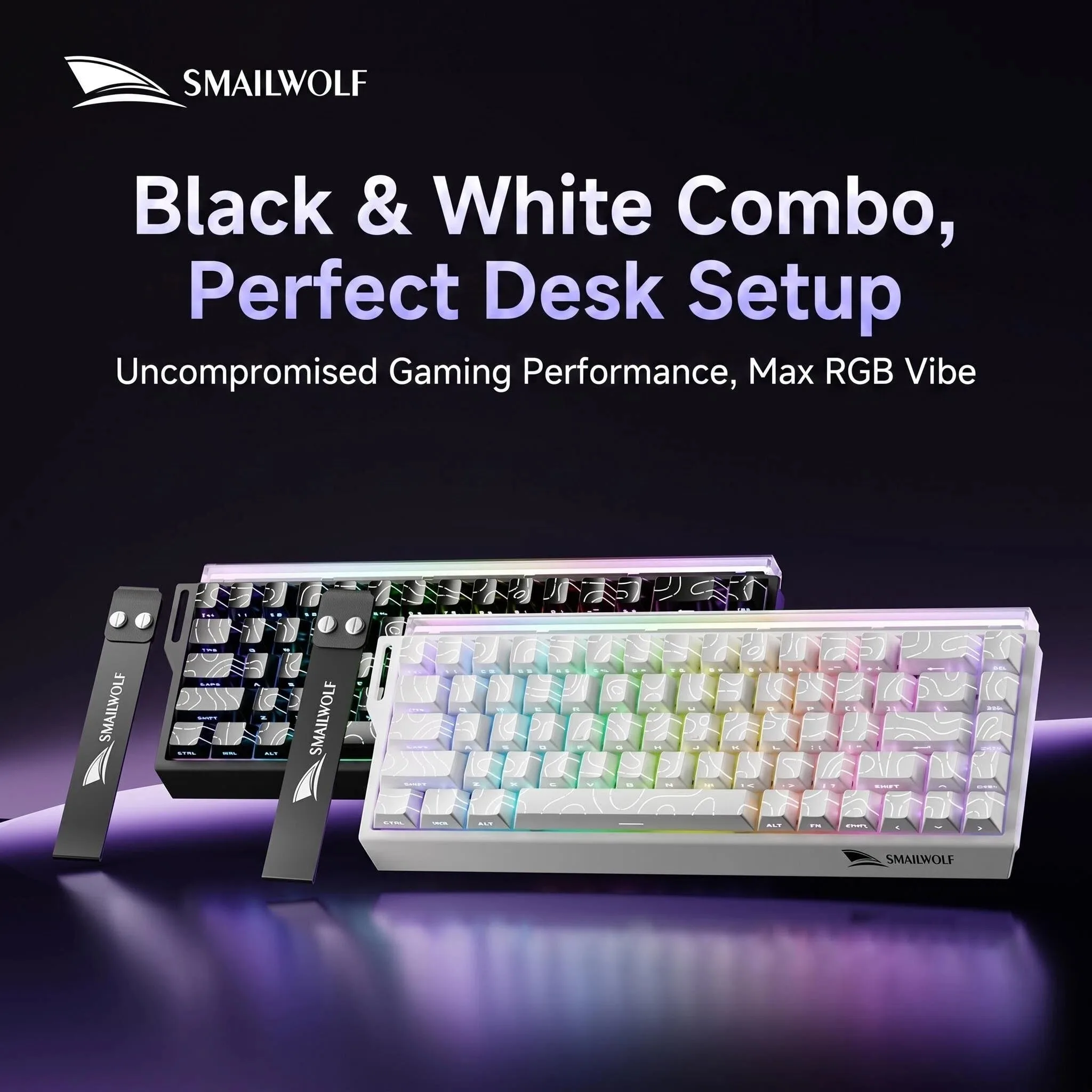 SMAILWOLF SK11 68HE Magnetic Switch Mechanical Keyboard, 68% Layout, Gaming & Esports, Rapid Trigger, 0.01mm, 8K, Wired
