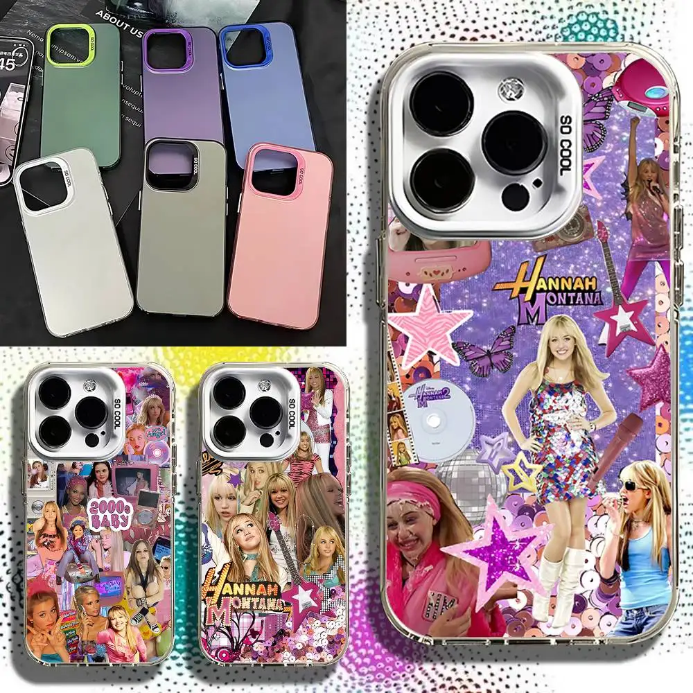 

H-Hannah M-Montana Phone Case For iPhone 16,15,14,13,12,11,Pro,XS,Max,Plus,Mini,SE White Candy Matte Shockproof Cover