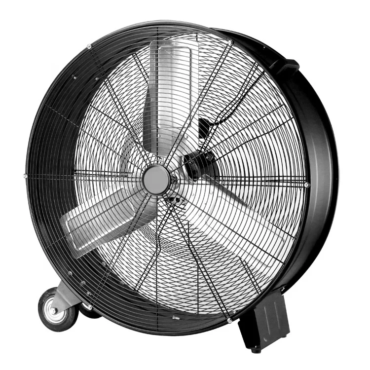Velocity Heavy Duty Industriële Metalen Riemaandrijving Koeling Luchtvloer Mobiele Drumventilator 110V 120V 36" 42" 48" industriële Hoge