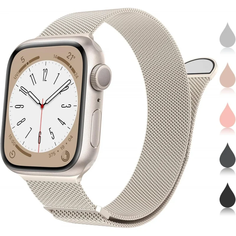 Bracelet de montre compatible Marge Plus pour femme et femme, Apple Watch Strap Series 9, Ultra 2, SE, Ultra 8, 7, 6, 5, 4, 3, 2, 1, 38mm, 40mm, 41mm, 42mm, 44mm, 45mm, 49mm