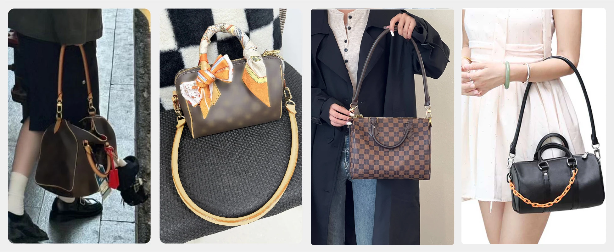 Cowhide Leather Bag Strap For Speedy Handbag Wide Match Precision Stitching Shoulder Strap Modification Bag Accessories