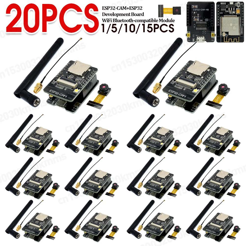 1-20pcs ESP32-CAM ESP32 Development Board CH340G WiFi Bluetooth-compatible Development Module for Home Smart Device