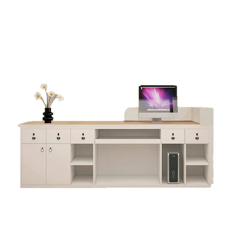 

Легкий роскошный барный столик для магазина, небольшой простой современный прилавок для магазина одежды, стойка для расчетов в магазине у дома, стойка ресепшн для минимаркета