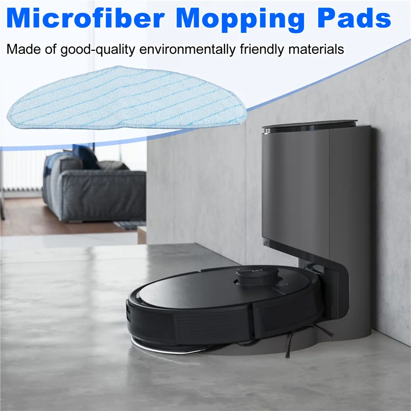 A94E-6 Pcs Wipes For Ecovacs DEEBOT OZMO T9 Robot Vacuum Cleaner Cleaning Washable Mop Pad Mop Cloth Rag