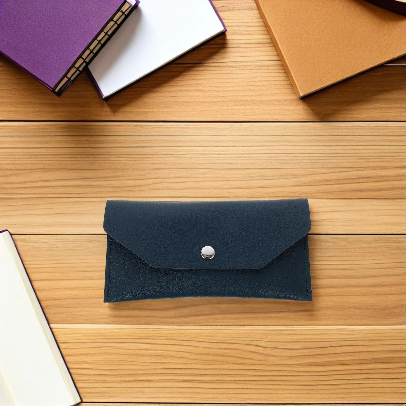 2 قطعة محفظة النقود المال المنظم سليم بولي Snap المفاجئة إغلاق الحقيبة للفواتير بطاقات قابلة لإعادة الاستخدام المغلفات حامل مستندات السفر النفقات #2