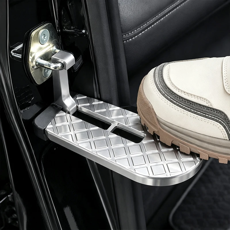 Faltbare Auto Dach Rack Schritt Auto Tür Schritt Latch Haken Hilfs Fuß Pedal Multifunktions Aluminium Legierung Sicherheit Hammer – Detail 13