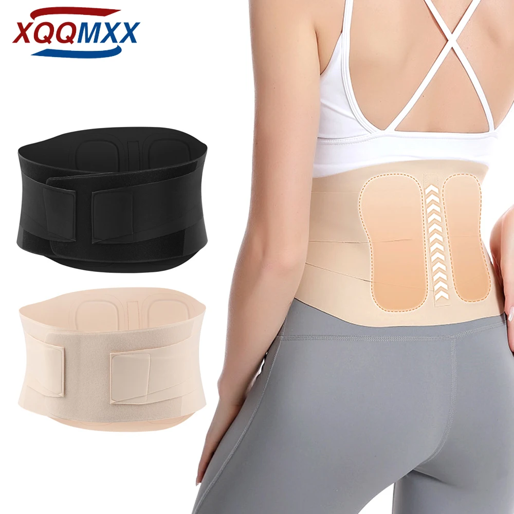 1Pcs Ultra Thin Back Brace with Lumbar Pad, 1 Flexible Supports, Waist Support for Lower Back Pain for Sciatica Scoliosis Relief