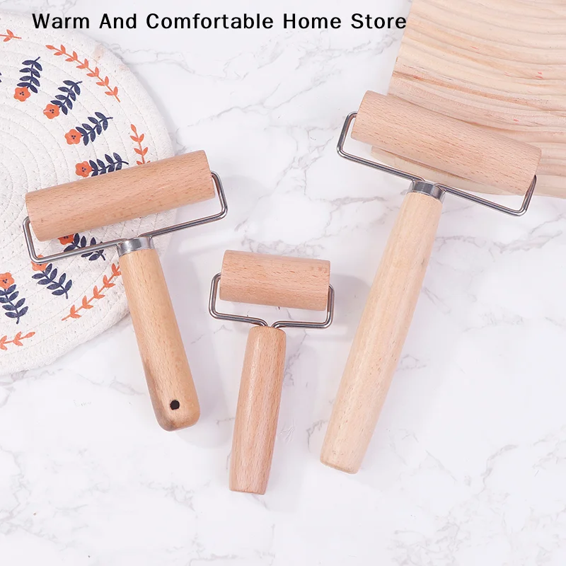 1Pcs Durable Small Rolling Pin T Shape Wooden Dough Manual Roller Pizza Baker Roller Baking Crush Nuts Crackers Kitchen Utensils