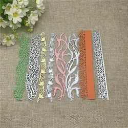 4PCS Vintage Lace Border Cards Dies Metal Cutting Dies Stencils For DIY Scrapbooking Decorative Embossing Handcraft Template