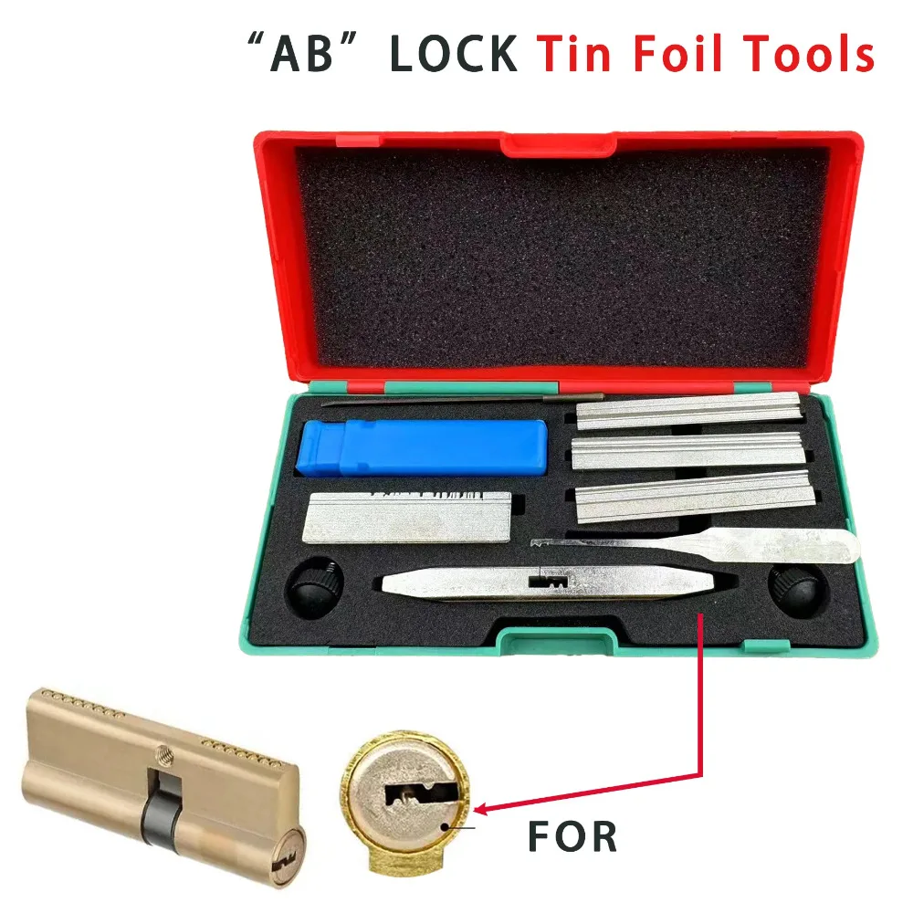 AB Three-Head Tin Foil Tools Full Set Locksmith Tool Supplies Repair Accessories Kit Good quality For Door Lock