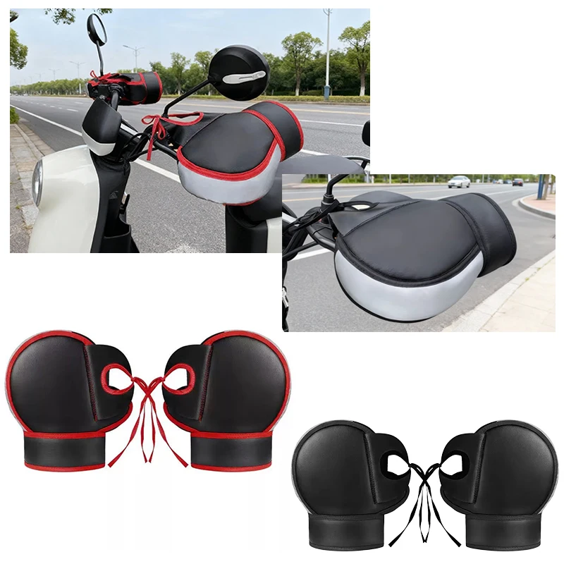 

Защитный мотоциклетный скутер, толстый теплый руль, муфта, ручка, муфта, непромокаемая зимняя теплая ручка для верховой езды, термочехол, перчатки