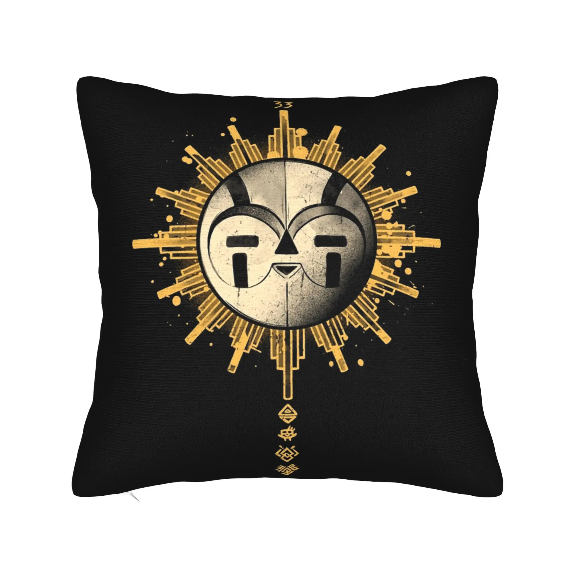 Mon ami mask Clair Obscur Expedition 33 Pillowcase Printed Cushion Cover Decoration  Pillow Case Cover Home Zippered 45*45cm