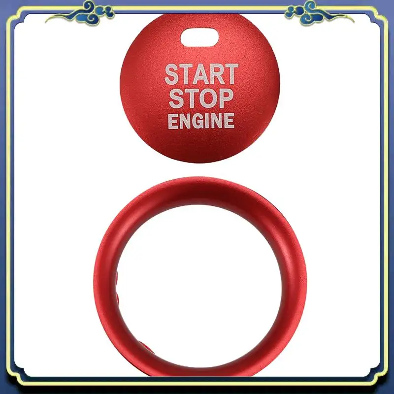 AU16-2Pc Set Keyless Engine Push Start Button & Surrounding Decoration Ring For Mazda 3 6 CX-3 CX-5 CX-9 MX-5 With Push Start En
