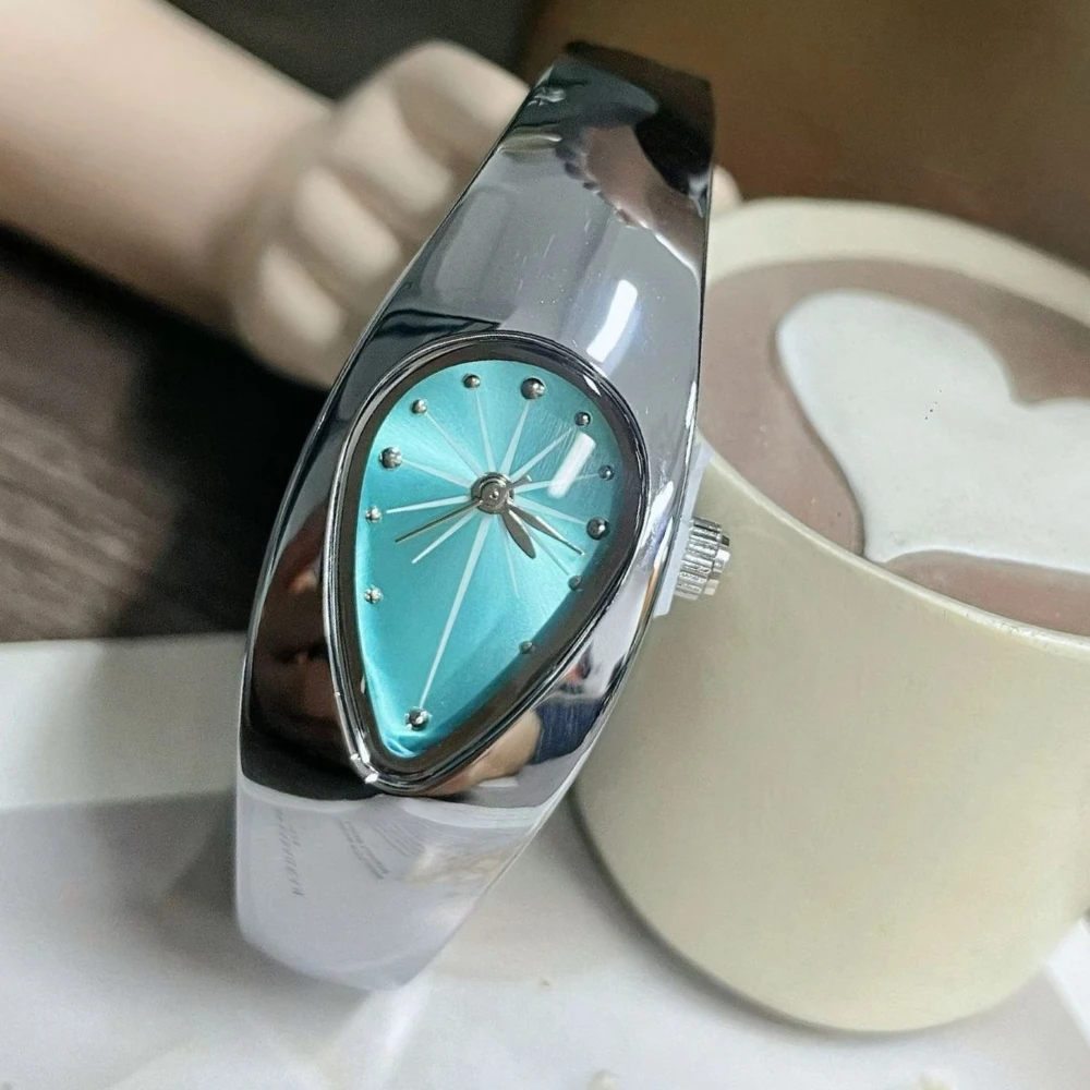 

Creative Y2k Water Drop Vintage Quartz Watch Men Women Dpecial Blade Blade Design High Quality Steel Unique Bracelet Men Watch