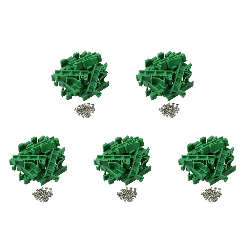 

Hot 250Pcs DRG-01 PCB For DIN 35 Rail Mount Mounting Support Adapter Circuit Board Bracket Holder Carrier Clips Connectors