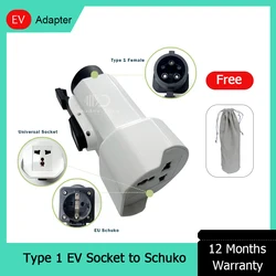 16A Type1 V2L EV Adapter Connector Portable US Version J1772 Female Plug IP67 Discharger For MG Ioniq 5 6 Mg4 Ioniq5 Kia