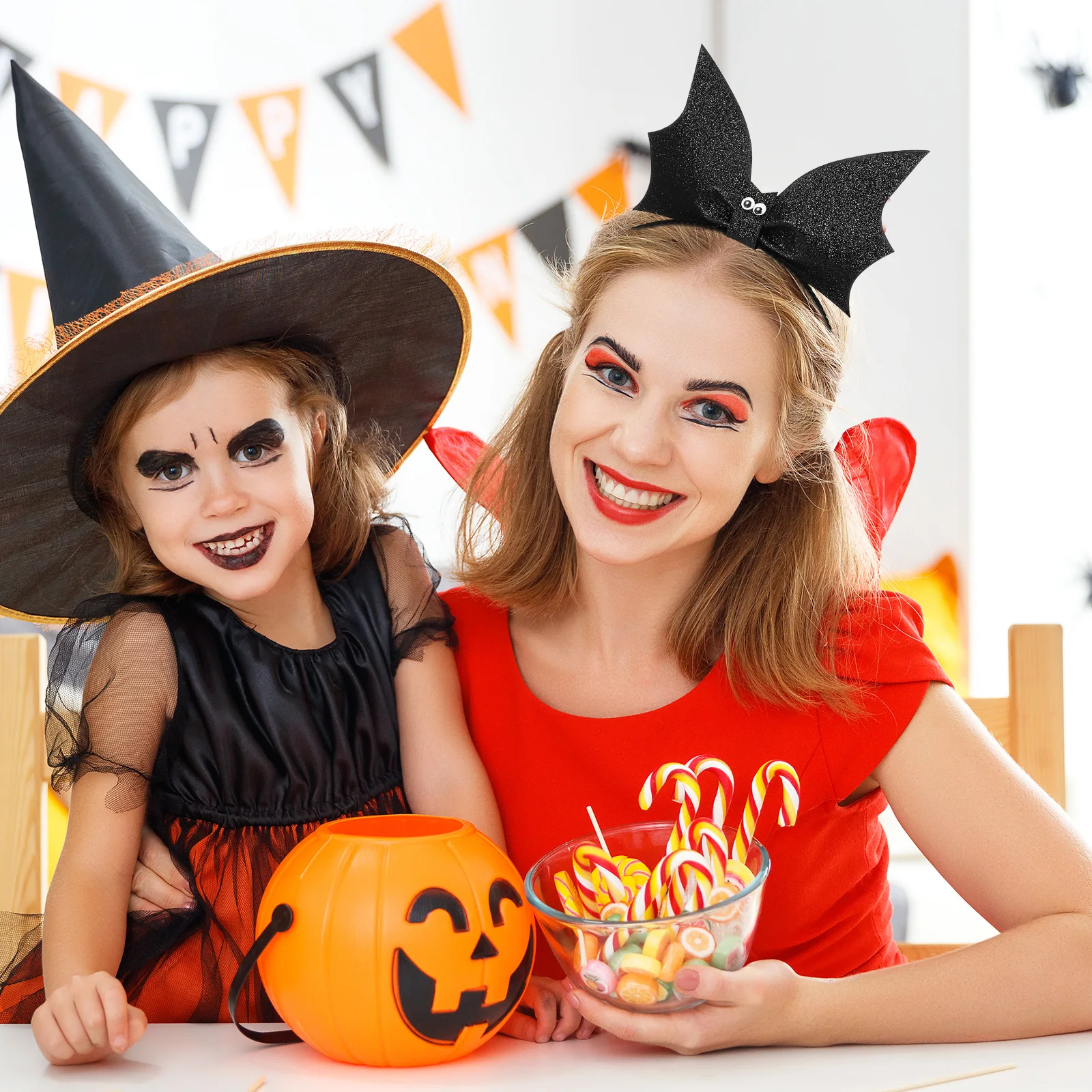 ที่คาดผมรูปค้างคาวประดับเลื่อม สำหรับงานปาร์ตี้แฟนซี งานคาร์นิวัล คริสต์มาส อีสเตอร์ ปีใหม่ งานเลี้ยงฉลอง น้ำหนักเบา