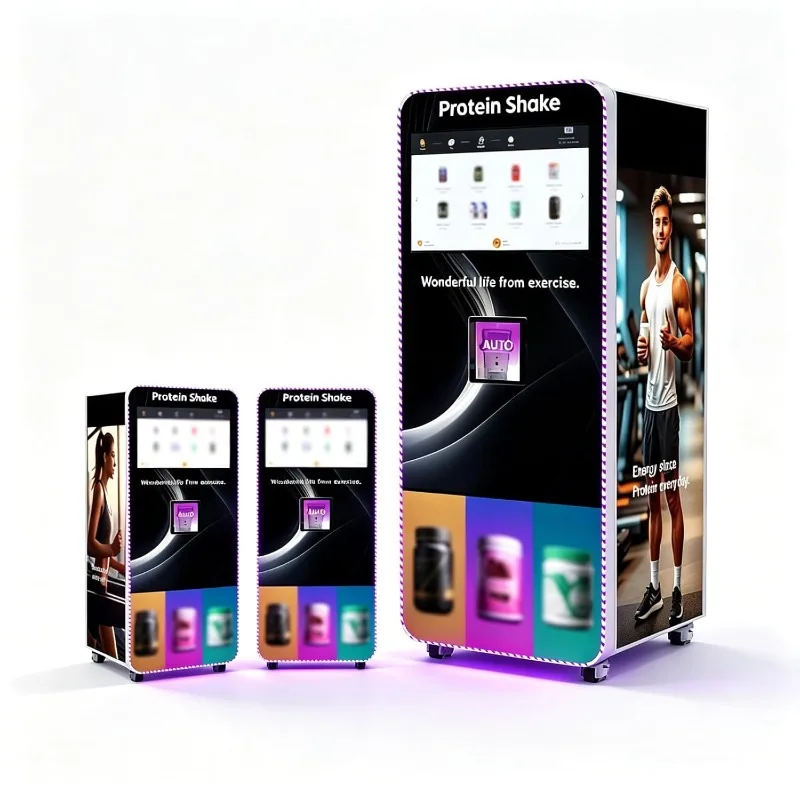 Custom Commercial Protein Drink Dispenser with Touch Screen Cashless Payment Hot&Cold Multi Powder Mixing for Gym Sports&Fitness