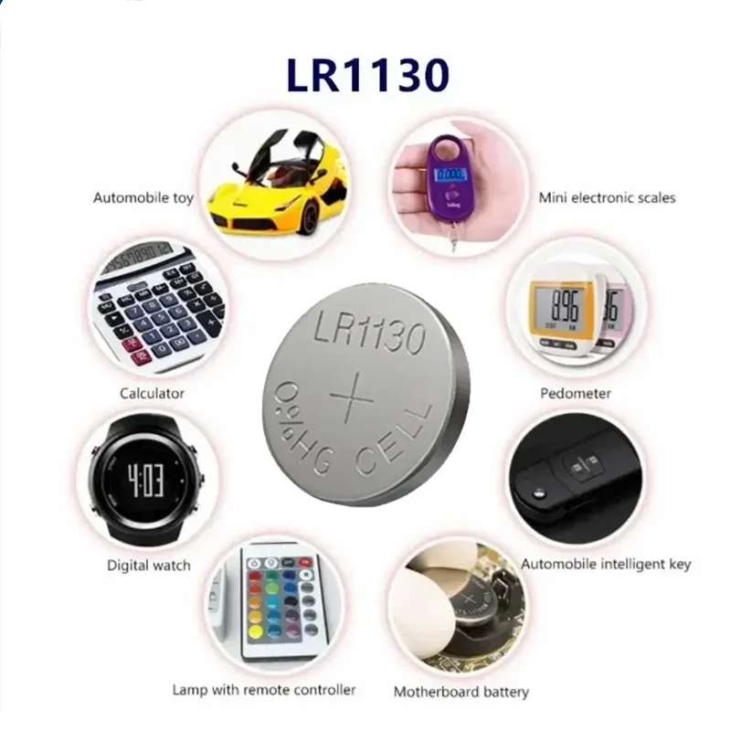 2024 NEW 10-200pcs AG10 LR54 Cell Coin 1.55V SR54 389 189 LR1130 SR1130 Alkaline Button Batteries for Watch Toys Remote