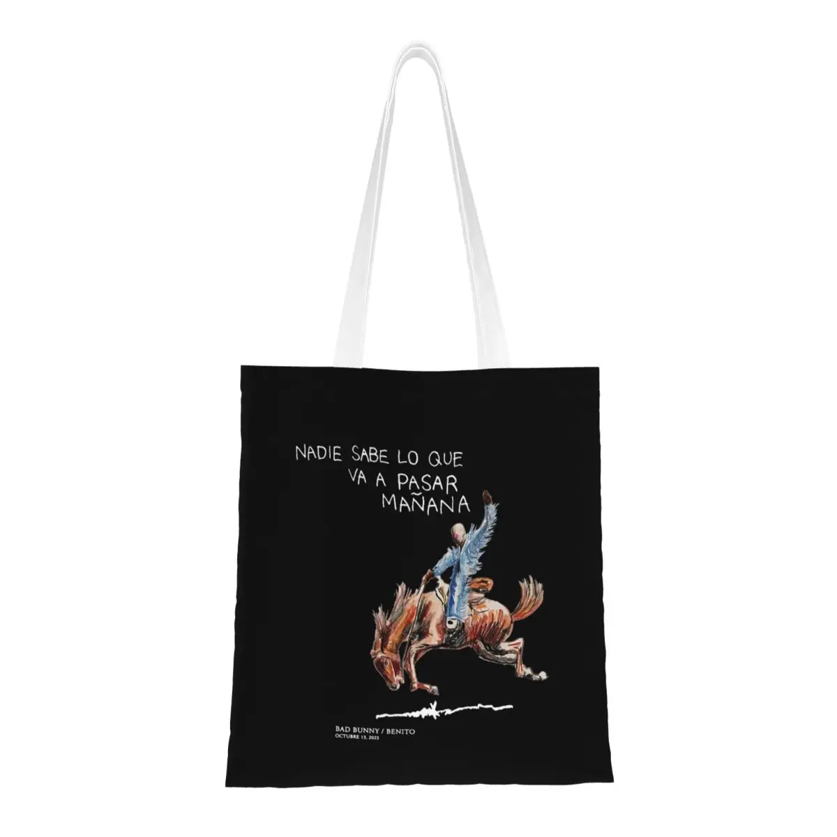 

Унисекс Bad Bunny, новый альбом, сумки-тоут, холщовая продуктовая сумка для девочек, сумки