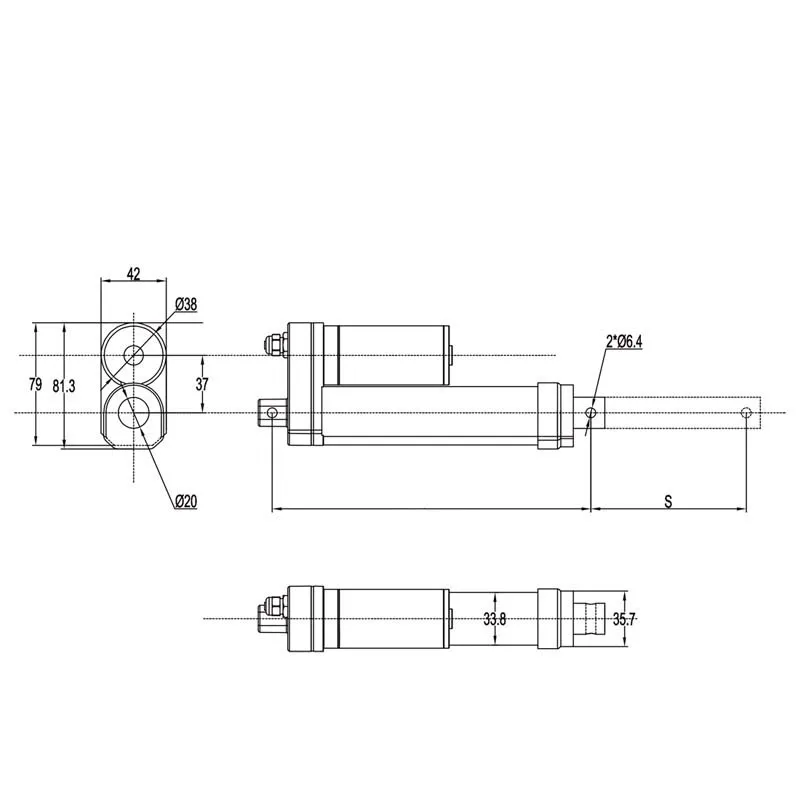 HAKIWO IP68 Waterproof 12V Linear Actuator 1200N 100mm 300mm 500mm 850mm 1000mm Stroke Solar Tracker Motorisation of Door 40mm/s