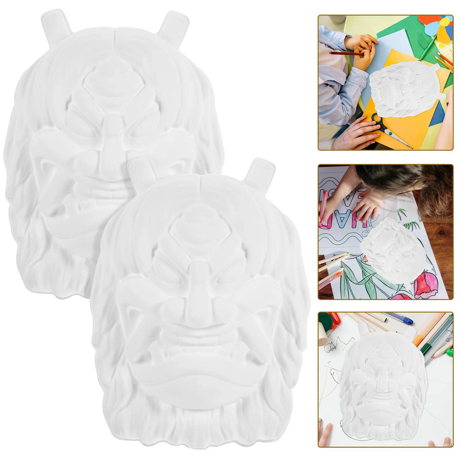 2 stuks ongeverfd DIY blanco PVC-maskers voor Halloween Party Masquerade Decor DIY blanco masker ongeverfd masker