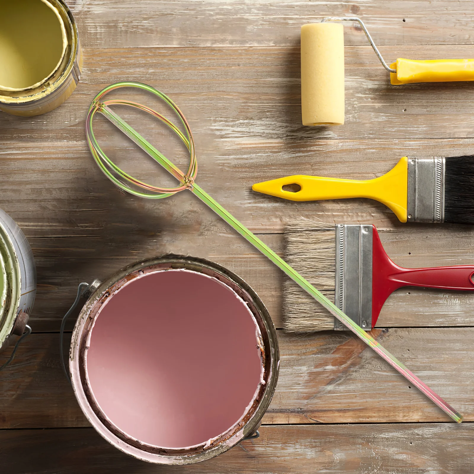 전기 드릴 육각 샹크 믹싱 로드 견고한 페인트 교반기 로드 부착물 콘크리트 진흙 그라우트용 파워 믹서 비트