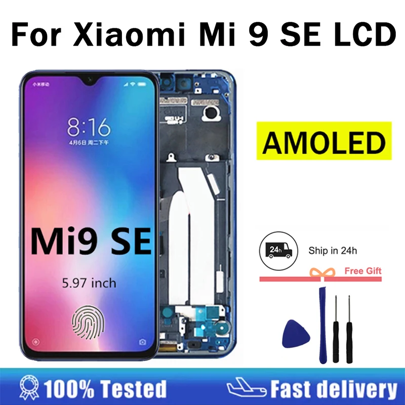 

AMOLED LCD For Xiaomi Mi 9 SE LCD Display Touch Screen Digitizer Assembly with fingerprint For Xiaomi Mi 9SE Mi9 SE Display