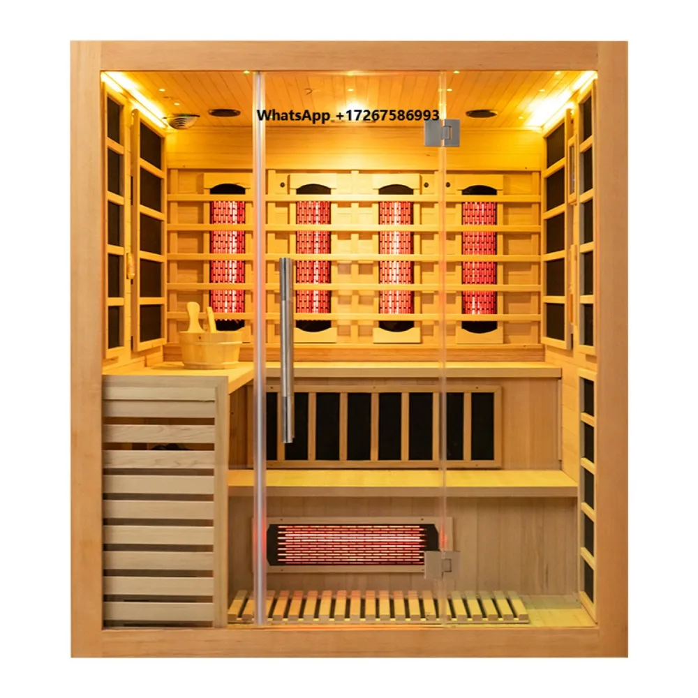 Smartmak Factory Directly Combine Full Spectrum Infrared Sauna Room Family Use Traditional Steam Sauna