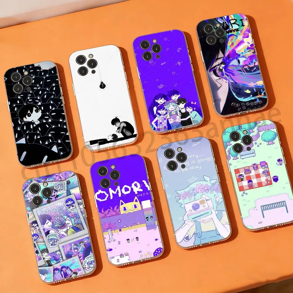 

Omori Game Phone Cases For iPhone 17 16 15 14 13 12 11 Pro Max Plus Luxury Camera Protection Plastic transparent