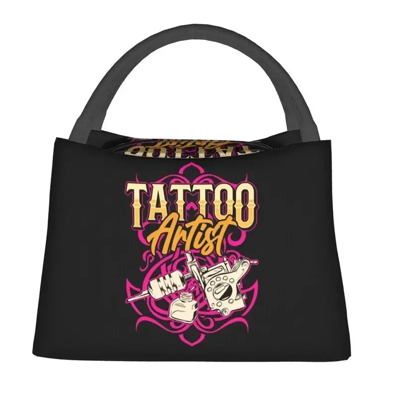 

Tattoo Artist Art Ink Job Insulated Lunch Bag for Women Portable Thermal Cooler Bento Box Beach Camping Travel