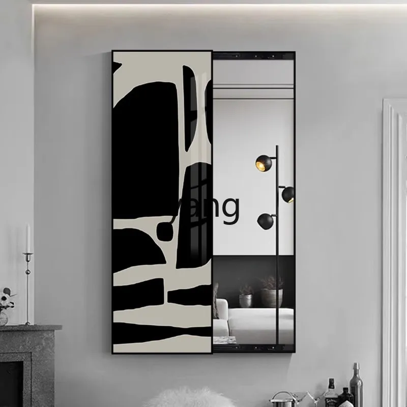 L'm'm Invisible Dressing Mirror Light Luxury Black and White Hidden Home Push-Pull Wall-Mounted Living Room Mirror