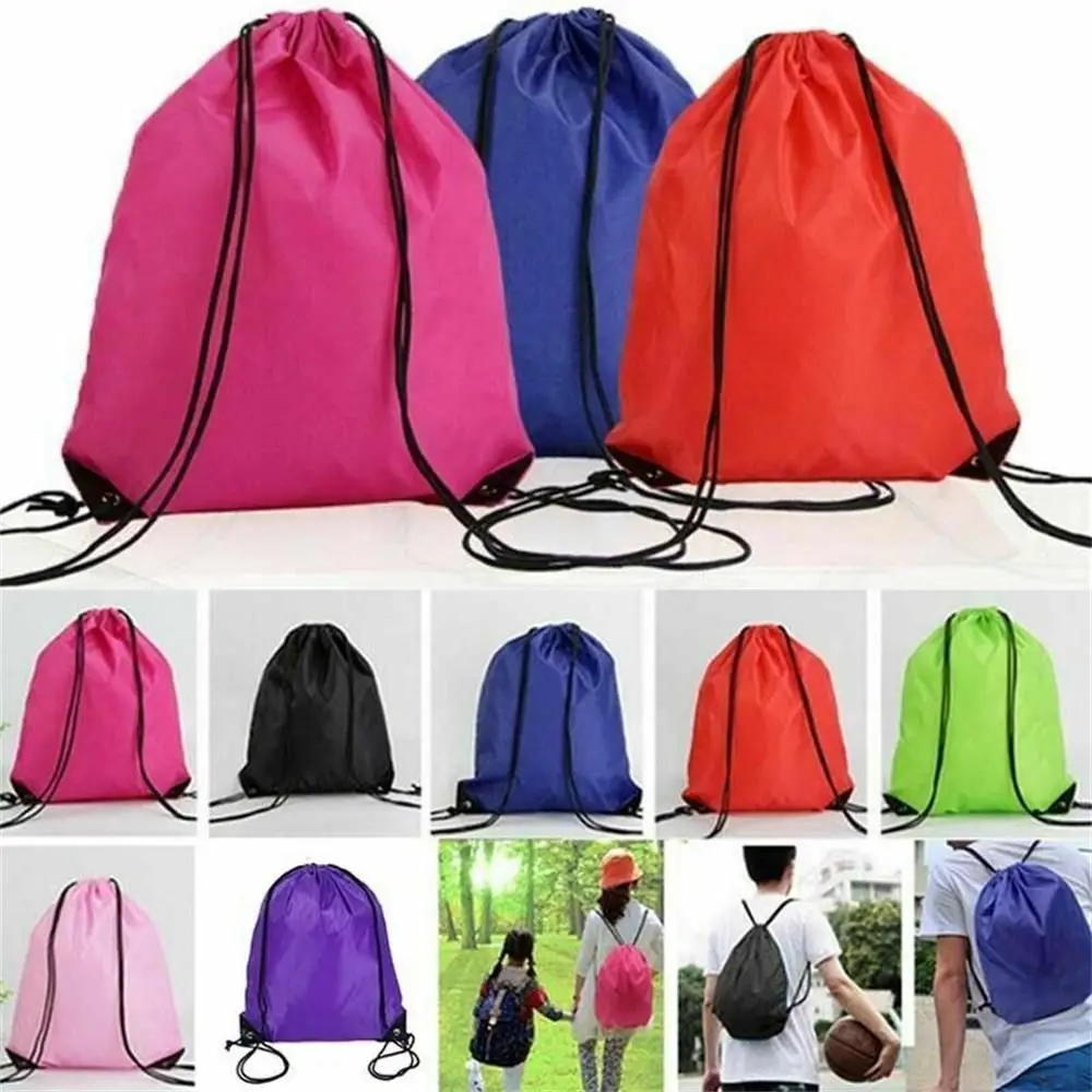 Fashion Schoolbag Waterproof Portable Backpack Drawstring Bag Sports Backpack Rucksack