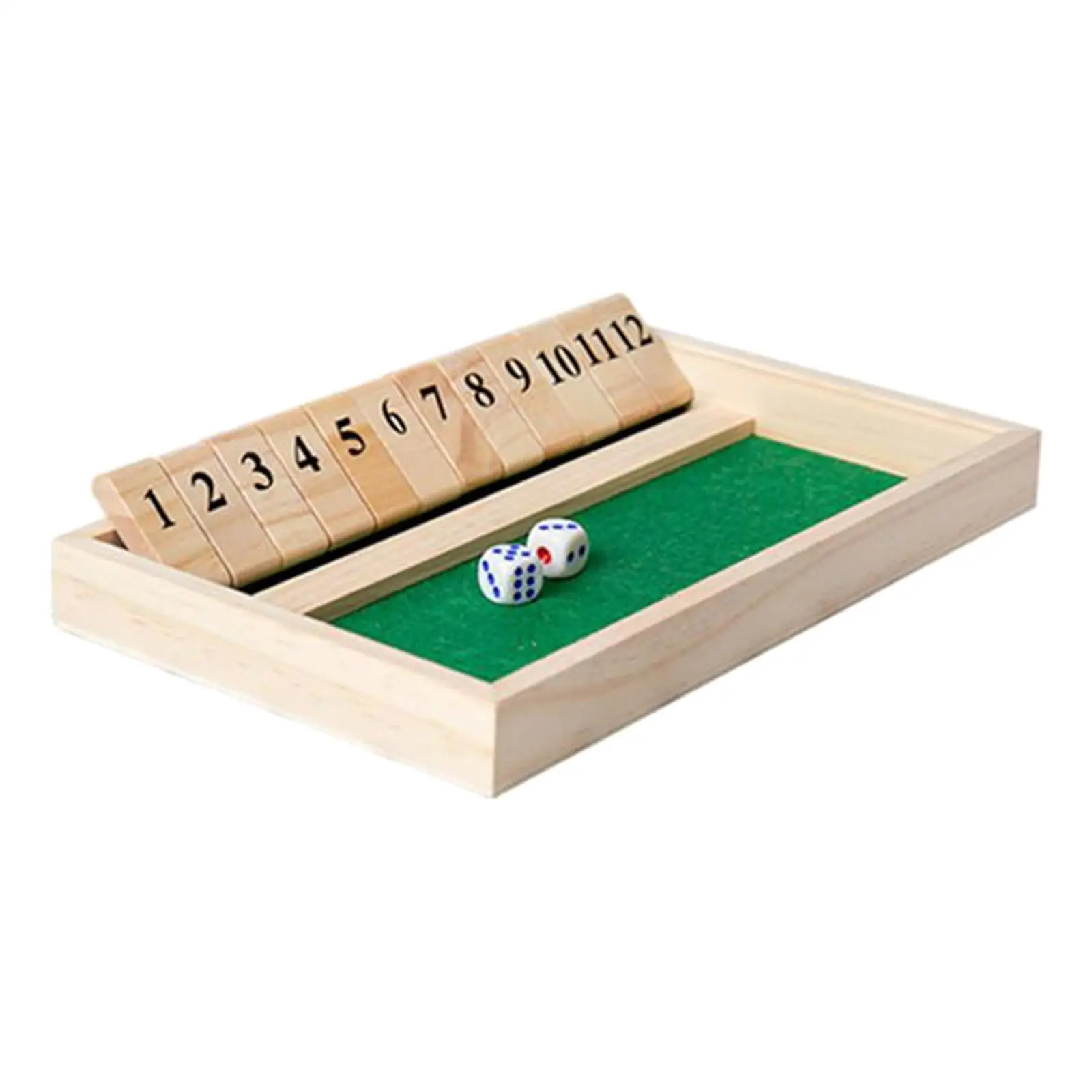 Classic Board Game for Kids & Adults, Educational Math Learning ToyClose The Box Game, Shut Box Dice Game Table Dice Game