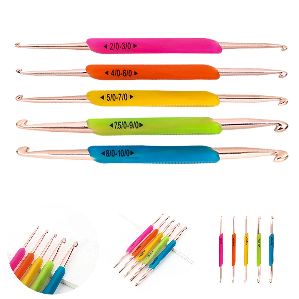 Ergonomisches Häkelnadel-Set mit Gummi-Softgriff