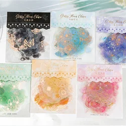 2Style 30Pcs/bag Watercolour Swoosh Foil Stamping PET Stickers Handbook Material Stickers DIY Calendar Photo Frame