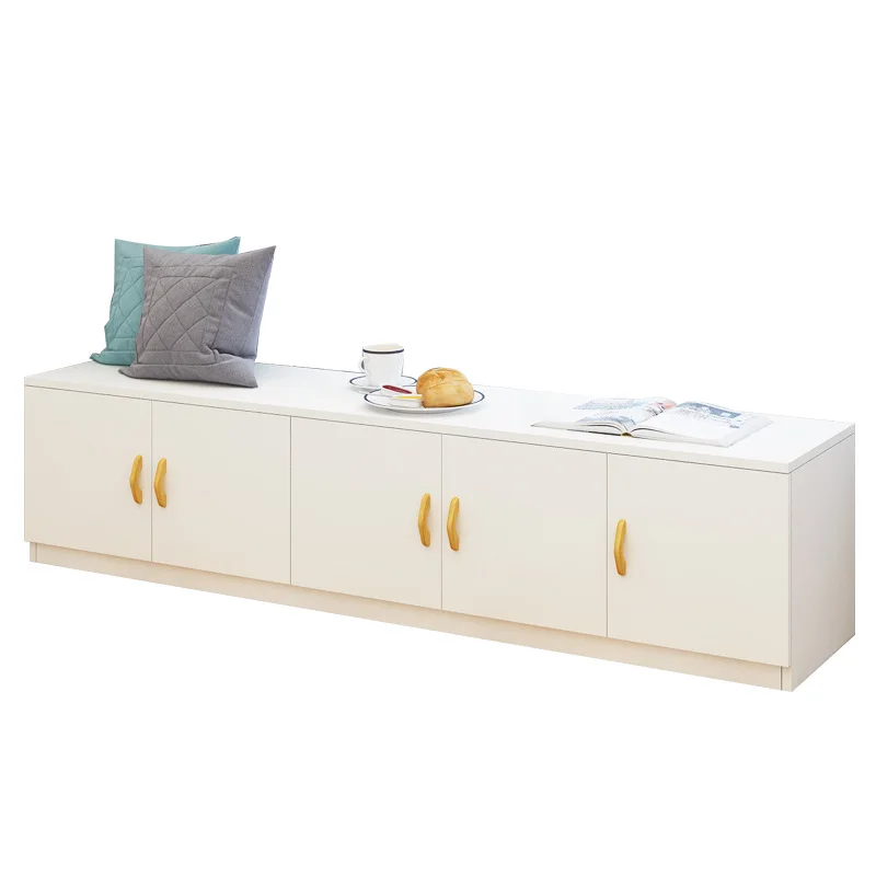 

Оконный порог может сидеть, эркерный шкаф, низкий шкаф от пола до потолка может быть свободно комбинирован для хранения вещей.